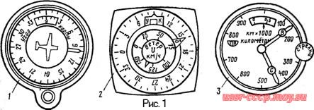 Рис. 1. Рисунки основных приборов НИ-50БМ: 1 — автомат курса; 2 —задатчик ветра; 3 — счетчик координат.