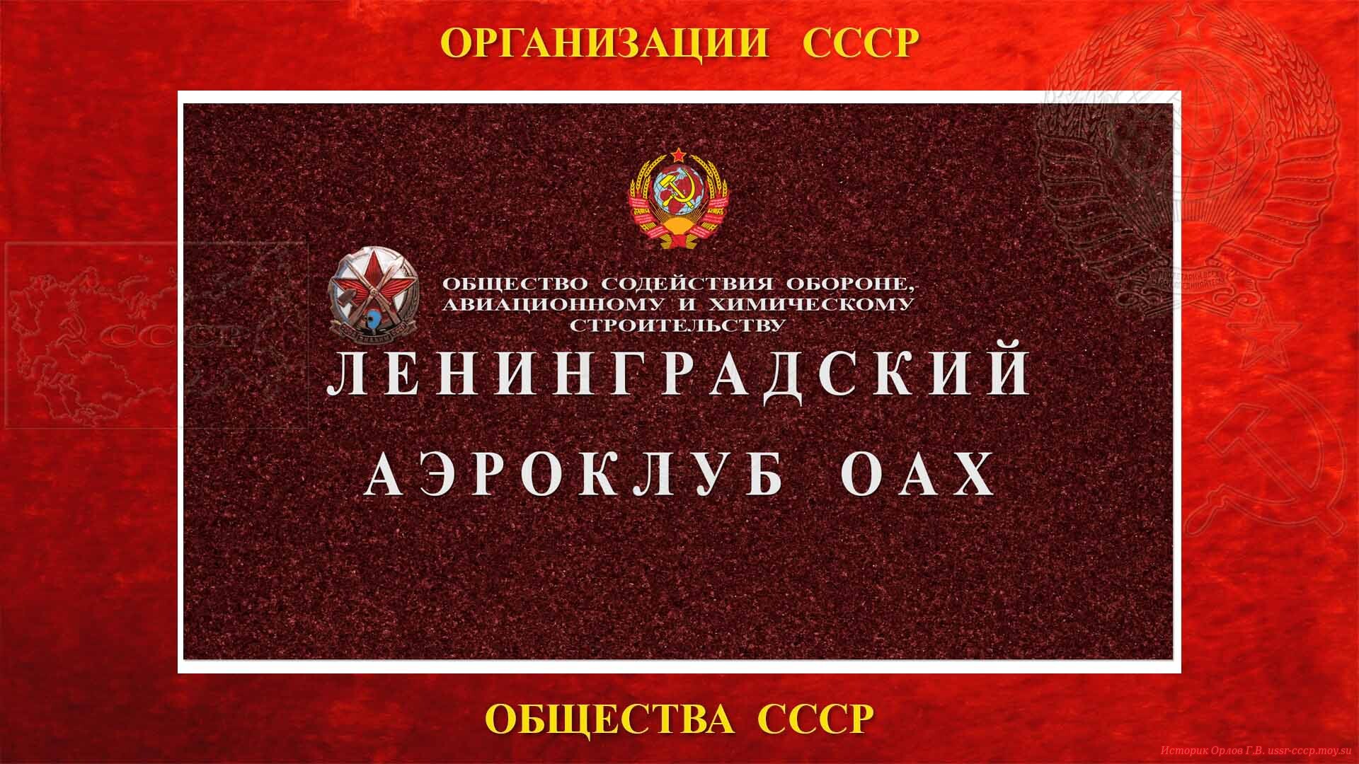 Ленинградский аэроклуб ОАХ (повествование)